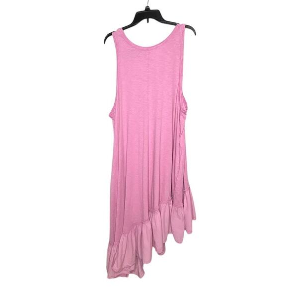 Daily Ritual Anthropologie Sleeveless Tank Ruffle Blossom Pink Dress Size 2X - Picture 2 of 12